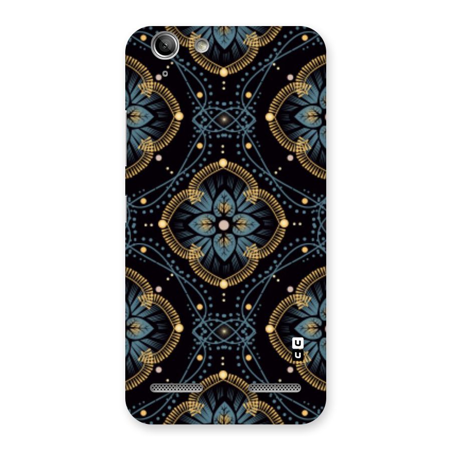 Blue With Black Flower Back Case for Vibe K5