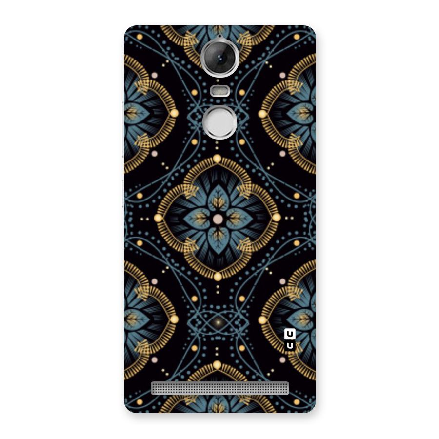 Blue With Black Flower Back Case for Vibe K5 Note