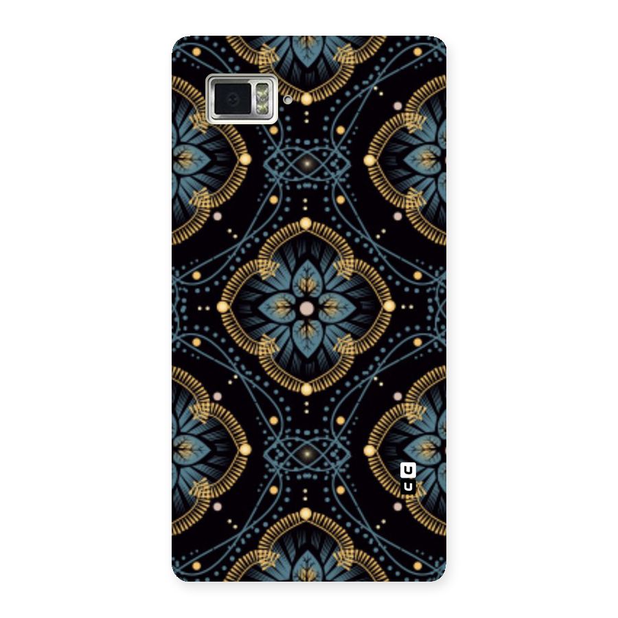 Blue With Black Flower Back Case for Vibe Z2 Pro K920