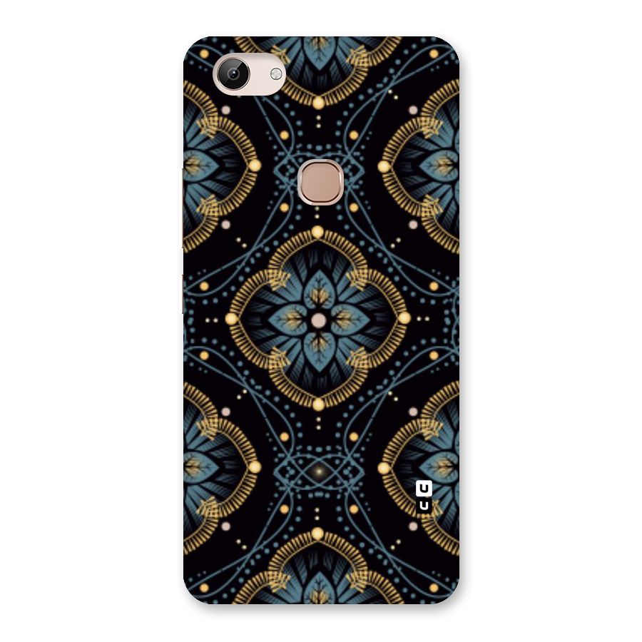 Blue With Black Flower Back Case for Vivo Y83