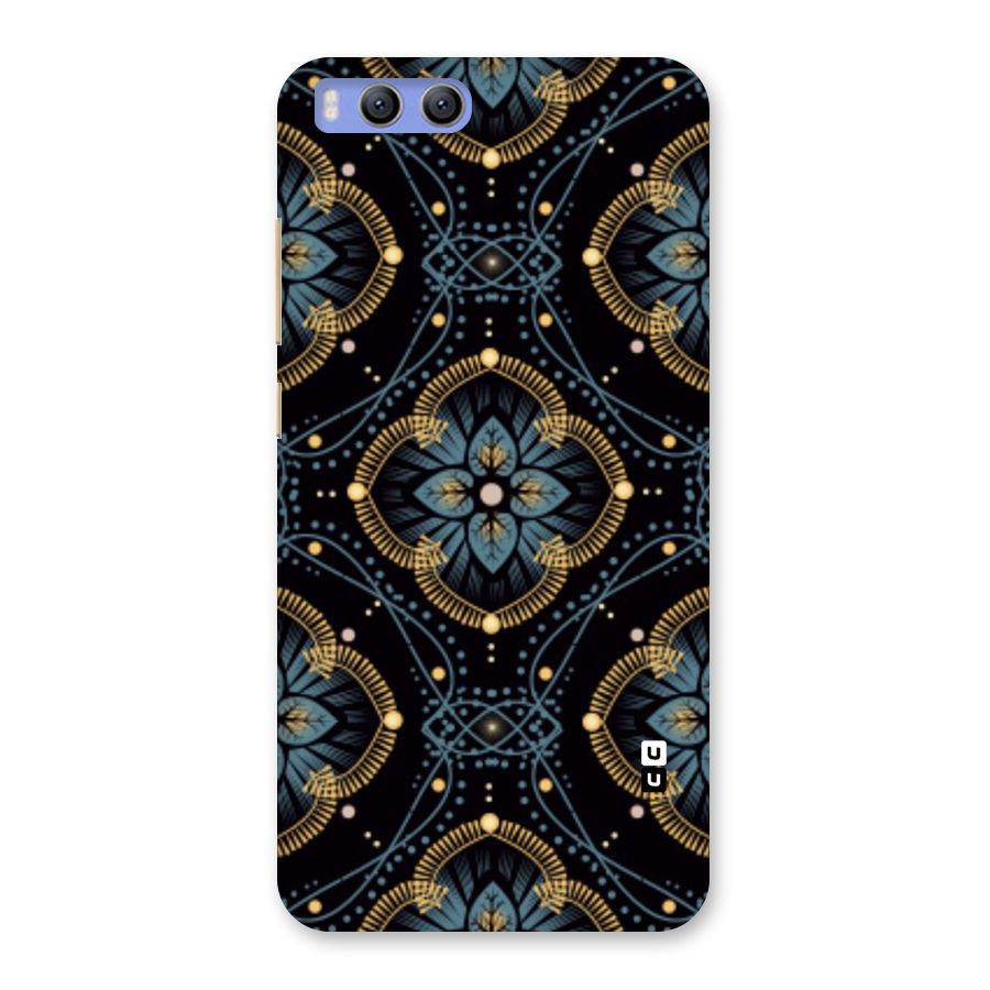 Blue With Black Flower Back Case for Xiaomi Mi 6