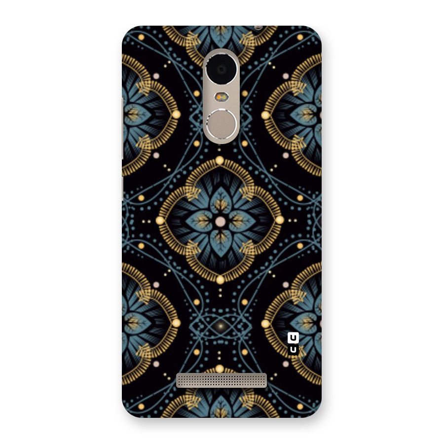 Blue With Black Flower Back Case for Xiaomi Redmi Note 3