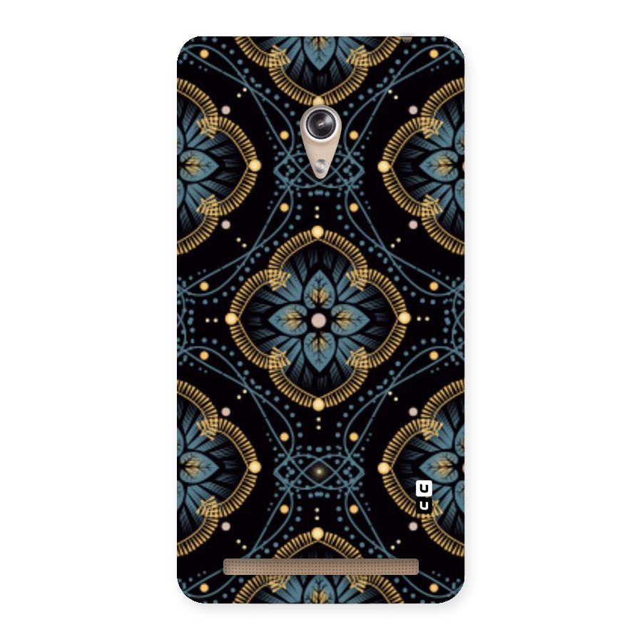 Blue With Black Flower Back Case for Zenfone 6