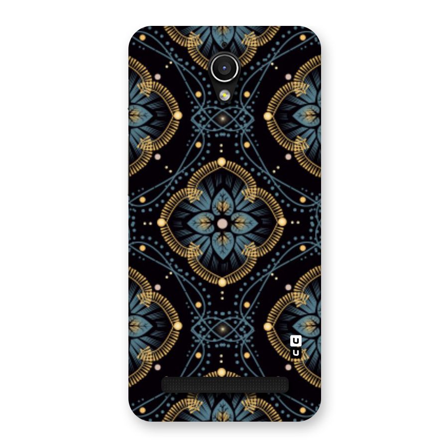Blue With Black Flower Back Case for Zenfone Go
