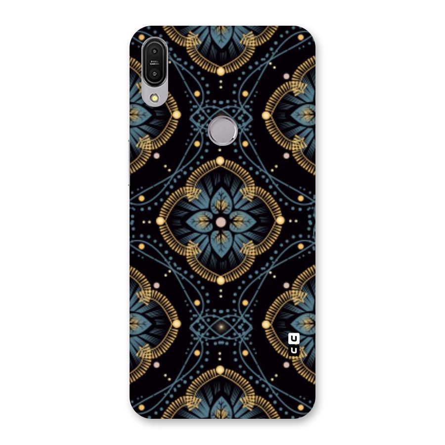 Blue With Black Flower Back Case for Zenfone Max Pro M1