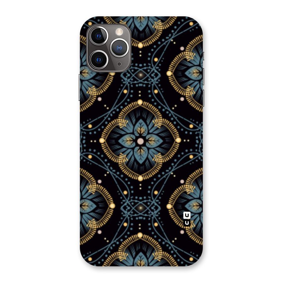 Blue With Black Flower Back Case for iPhone 11 Pro Max