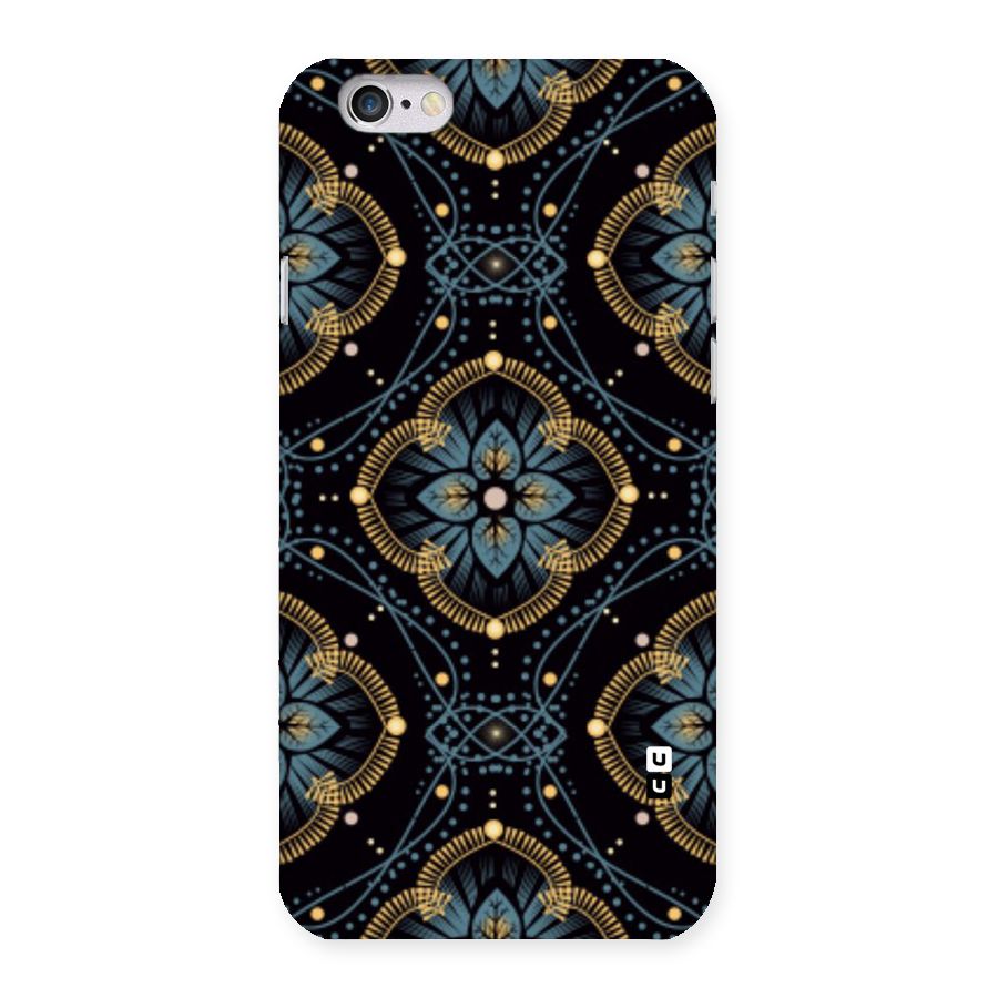 Blue With Black Flower Back Case for iPhone 6 6S
