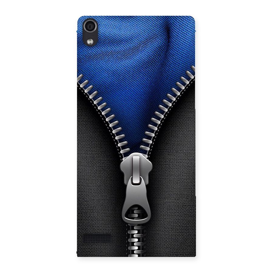 Blue Zipper Back Case for Ascend P6