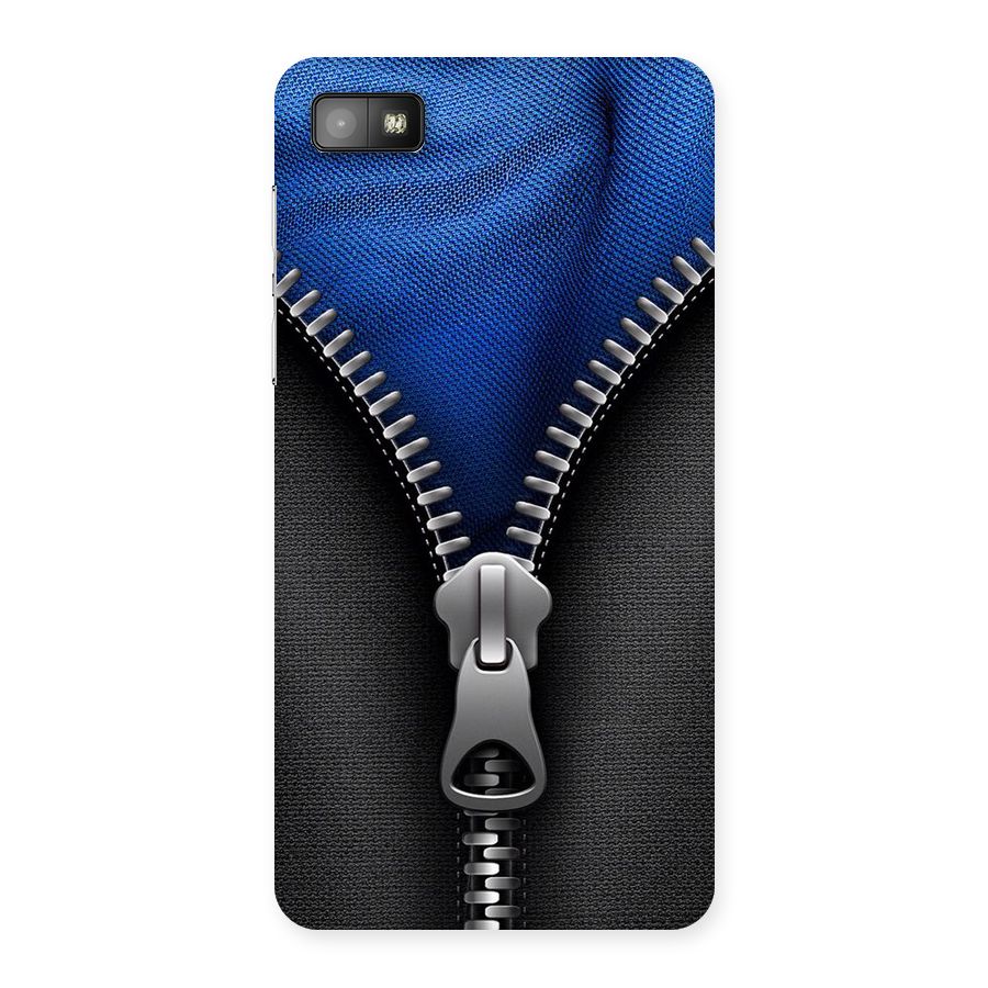 Blue Zipper Back Case for Blackberry Z10
