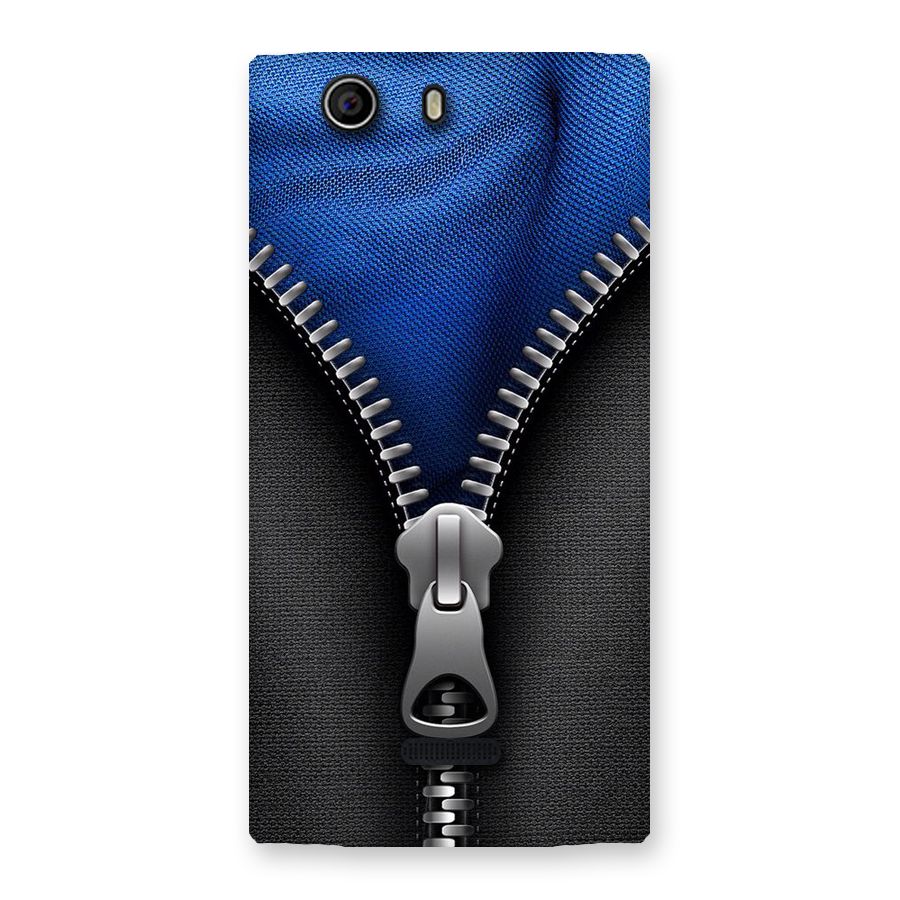 Blue Zipper Back Case for Canvas Nitro 2 E311