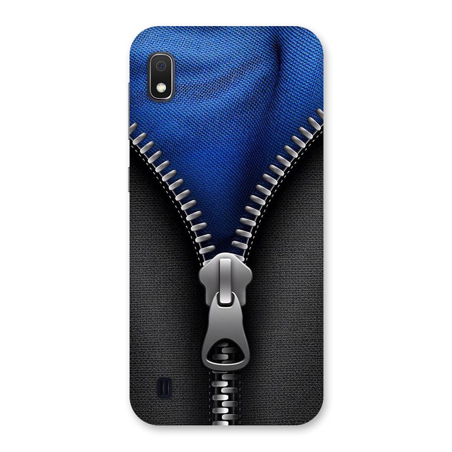 Blue Zipper Back Case for Galaxy A10