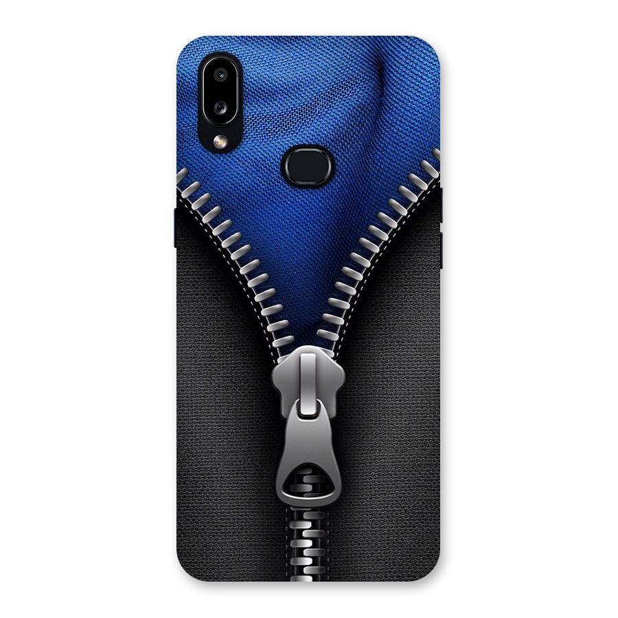 Blue Zipper Back Case for Galaxy A10s