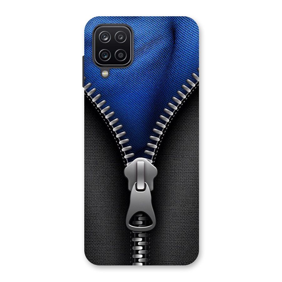 Blue Zipper Back Case for Galaxy A12