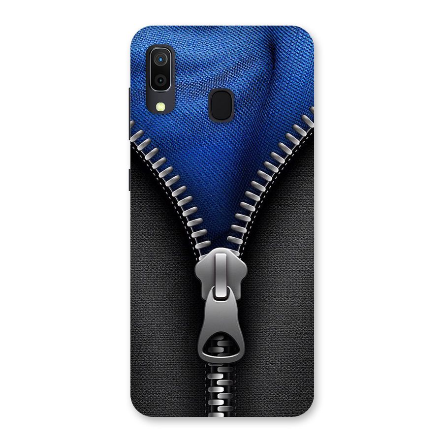 Blue Zipper Back Case for Galaxy A30