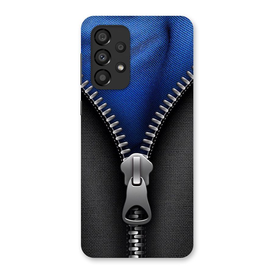 Blue Zipper Back Case for Galaxy A33 5G