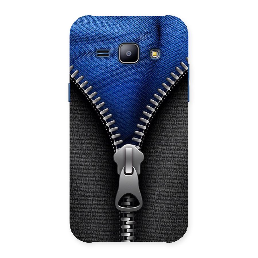Blue Zipper Back Case for Galaxy J1