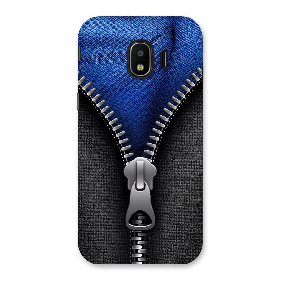 Blue Zipper Back Case for Galaxy J2 Pro 2018