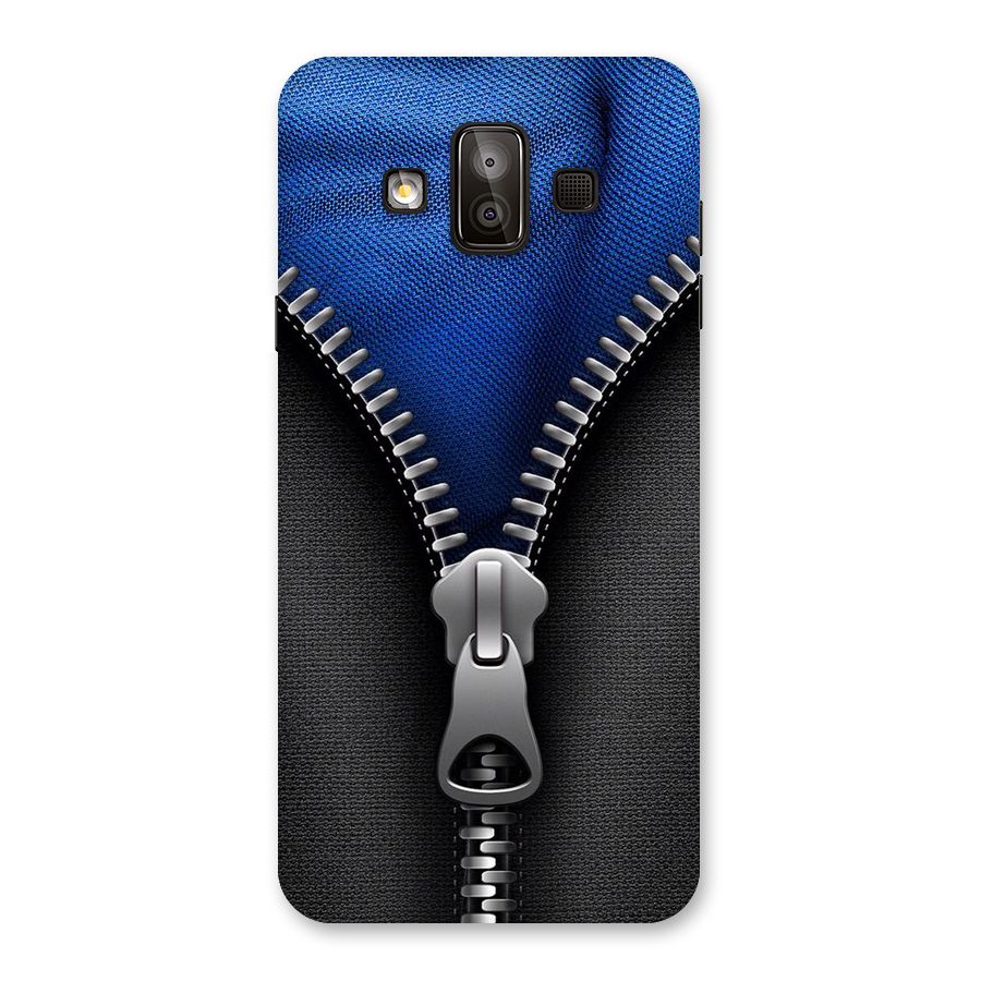 Blue Zipper Back Case for Galaxy J7 Duo