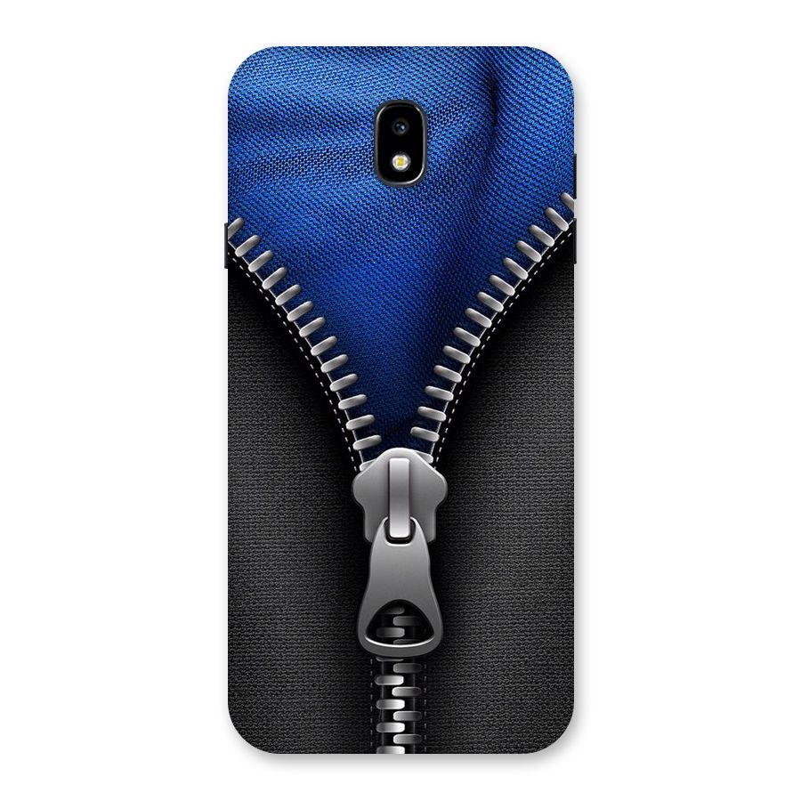 Blue Zipper Back Case for Galaxy J7 Pro