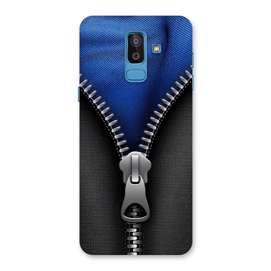 Blue Zipper Back Case for Galaxy J8