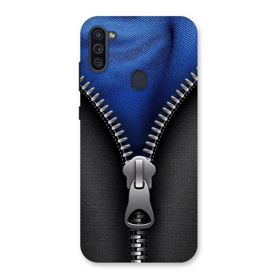 Blue Zipper Back Case for Galaxy M11