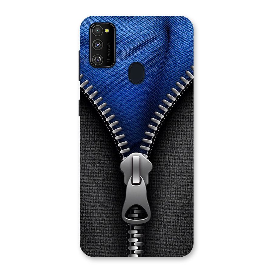 Blue Zipper Back Case for Galaxy M30s
