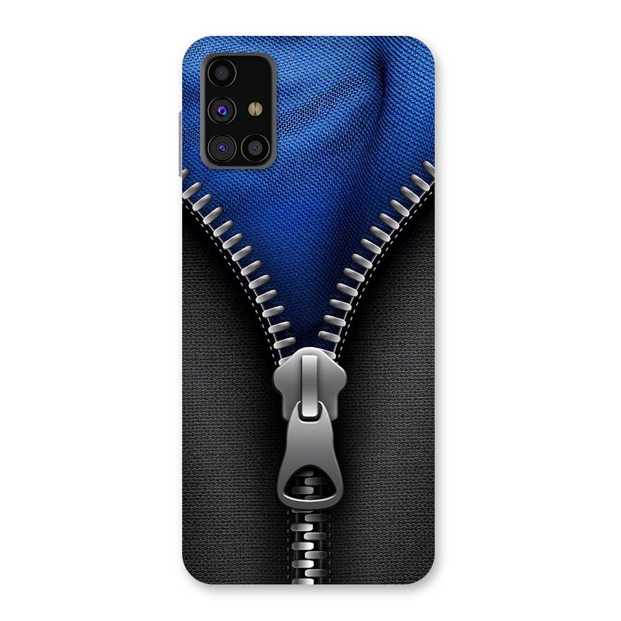 Blue Zipper Back Case for Galaxy M31s