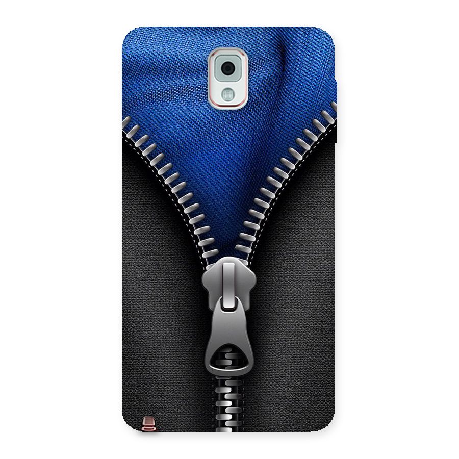 Blue Zipper Back Case for Galaxy Note 3