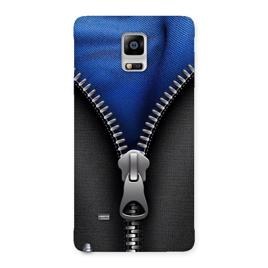Blue Zipper Back Case for Galaxy Note 4