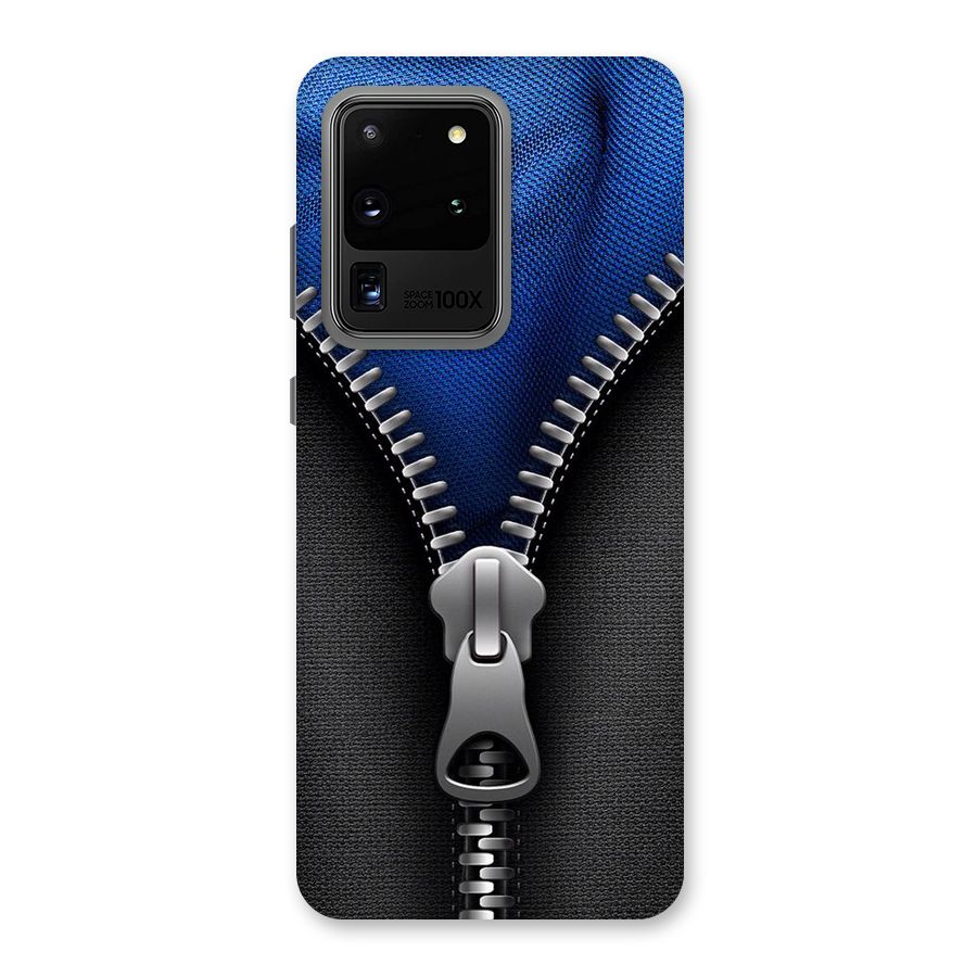 Blue Zipper Back Case for Galaxy S20 Ultra