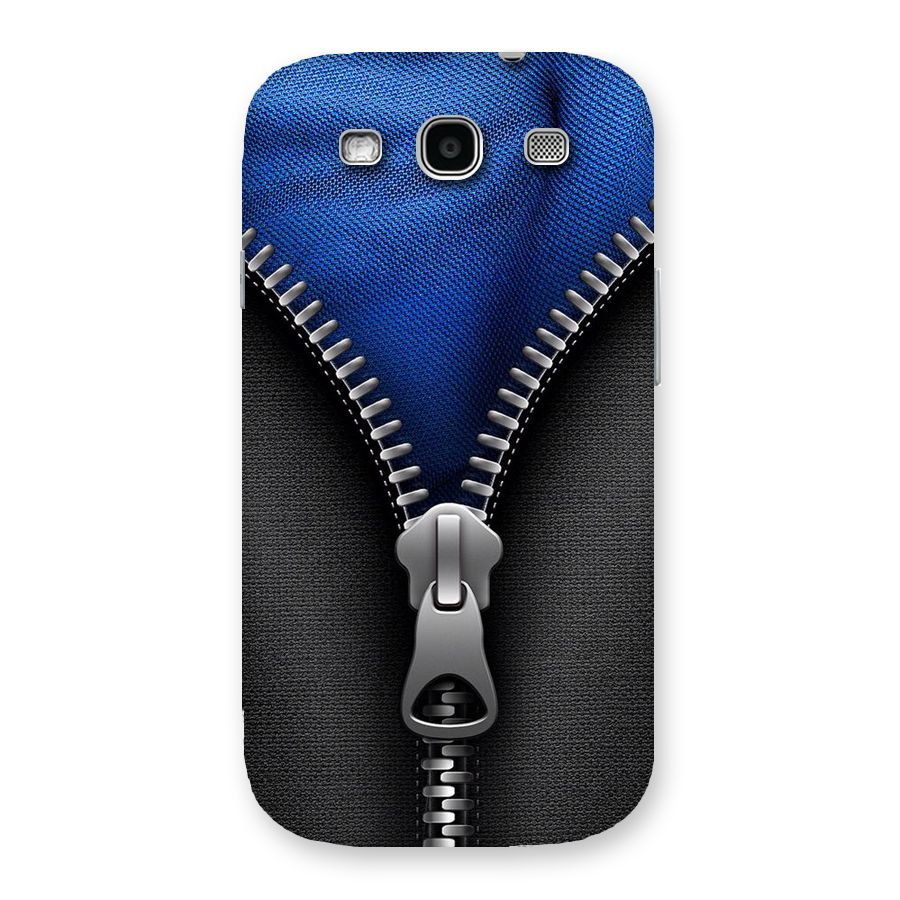 Blue Zipper Back Case for Galaxy S3