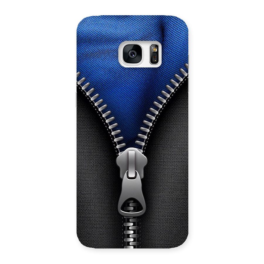 Blue Zipper Back Case for Galaxy S7 Edge