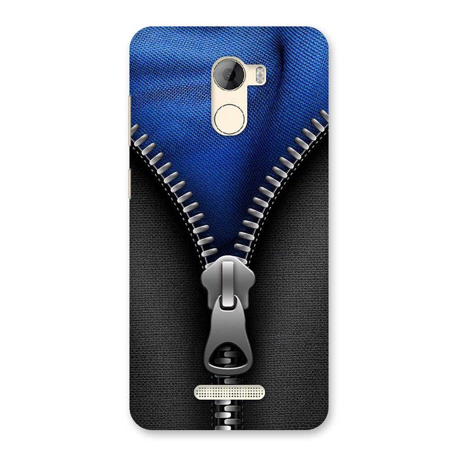 Blue Zipper Back Case for Gionee A1 LIte