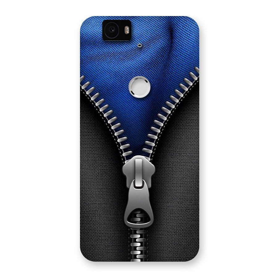 Blue Zipper Back Case for Google Nexus-6P