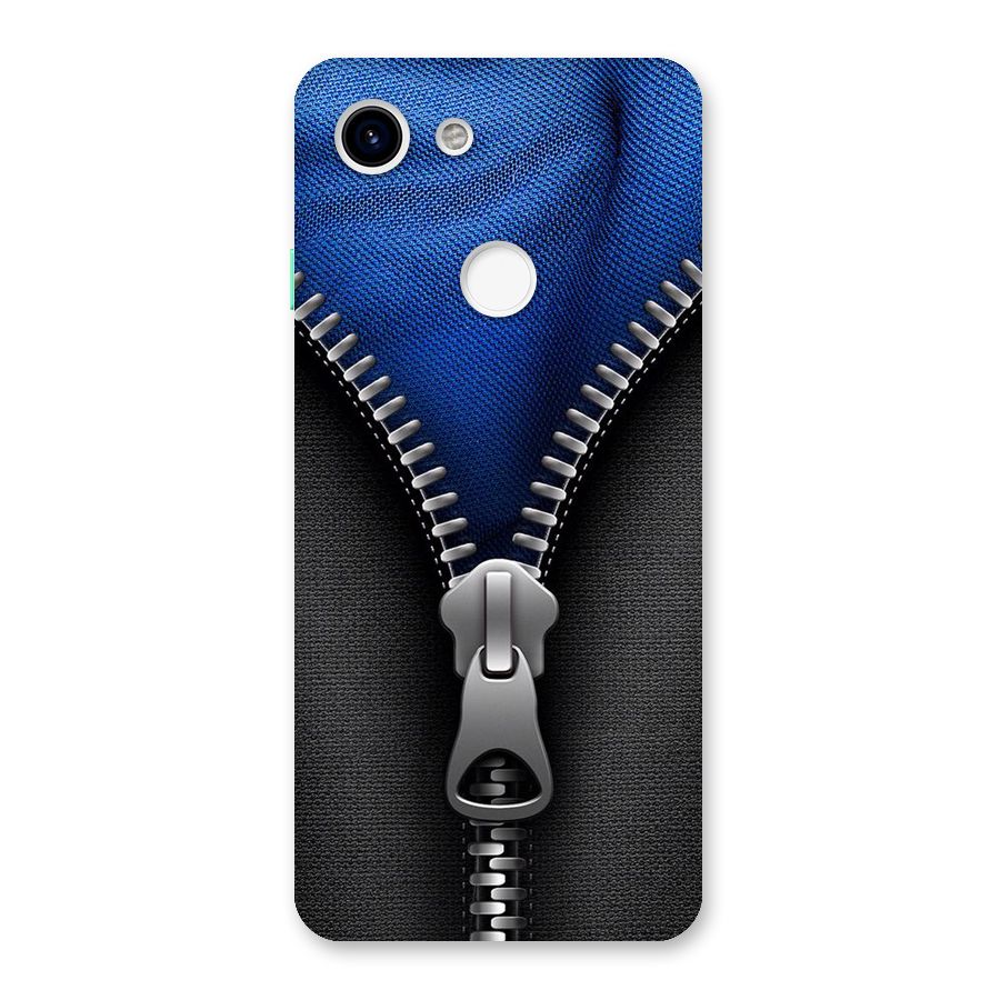 Blue Zipper Back Case for Google Pixel 3