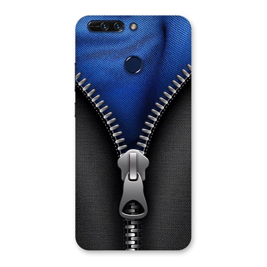 Blue Zipper Back Case for Honor 8 Pro