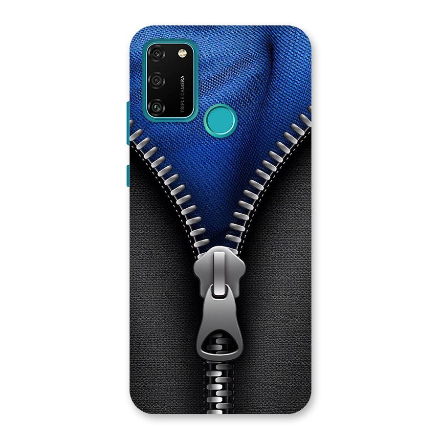 Blue Zipper Back Case for Honor 9A
