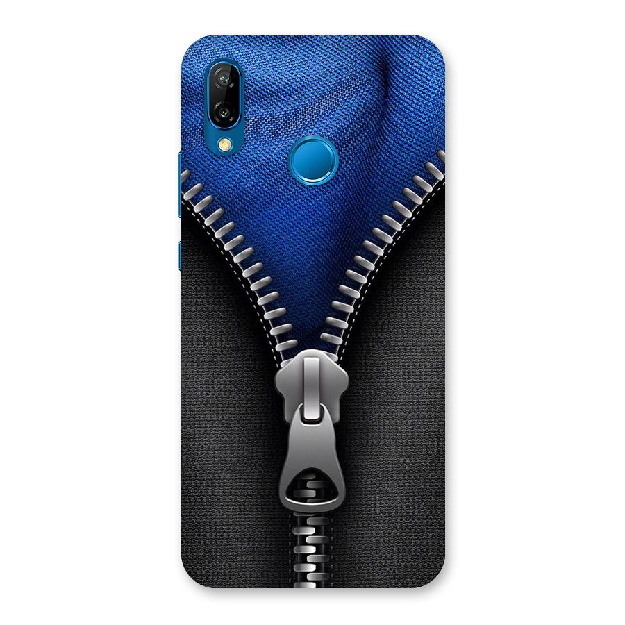 Blue Zipper Back Case for Huawei P20 Lite