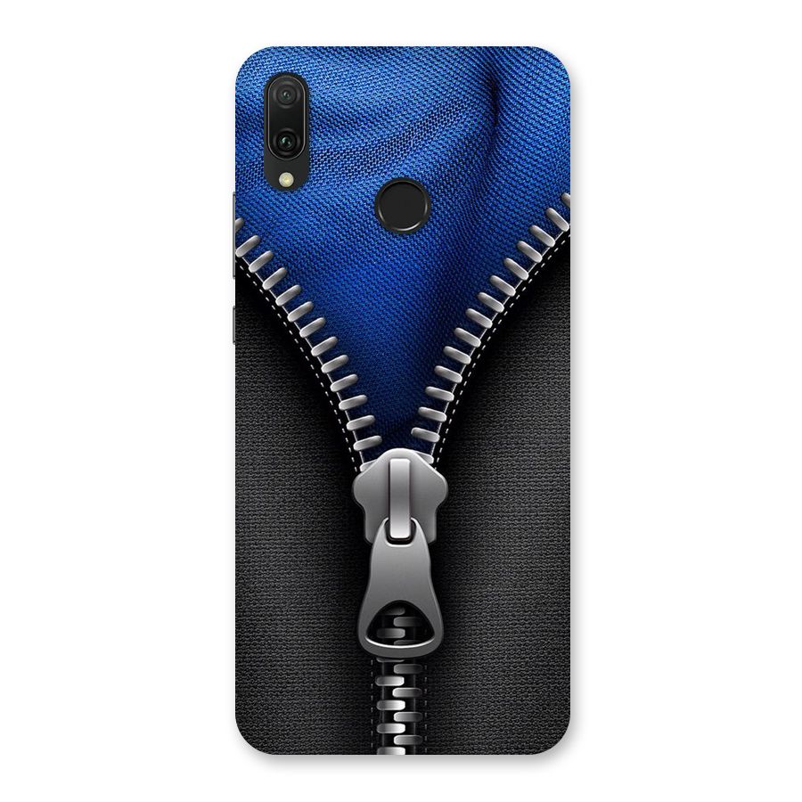 Blue Zipper Back Case for Huawei Y9 (2019)