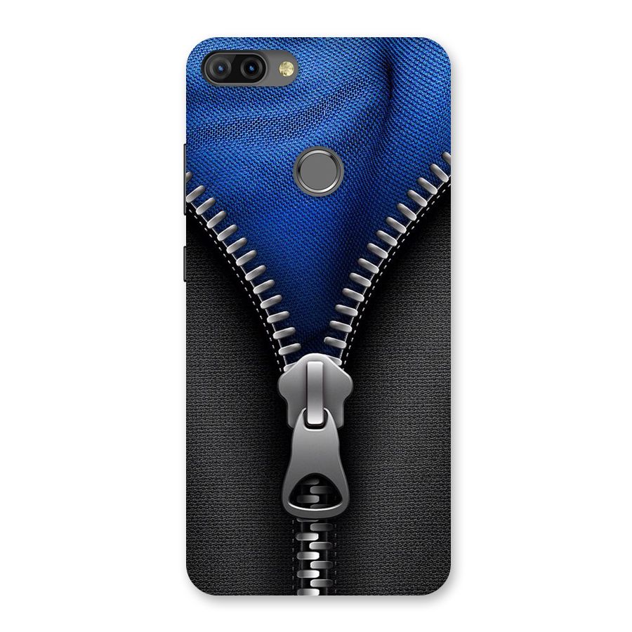 Blue Zipper Back Case for Infinix Hot 6 Pro