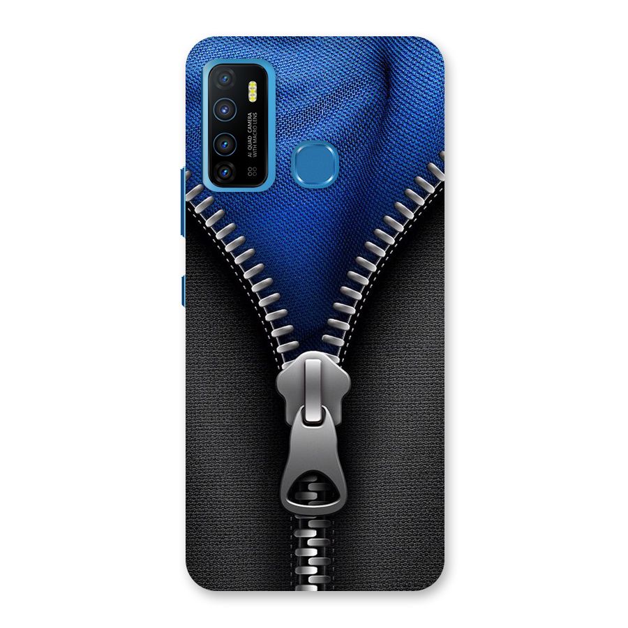 Blue Zipper Back Case for Infinix Hot 9
