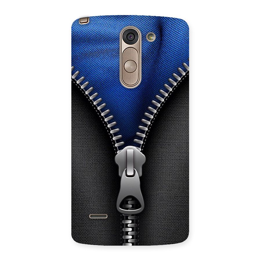 Blue Zipper Back Case for LG G3 Stylus