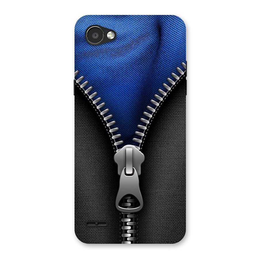 Blue Zipper Back Case for LG Q6
