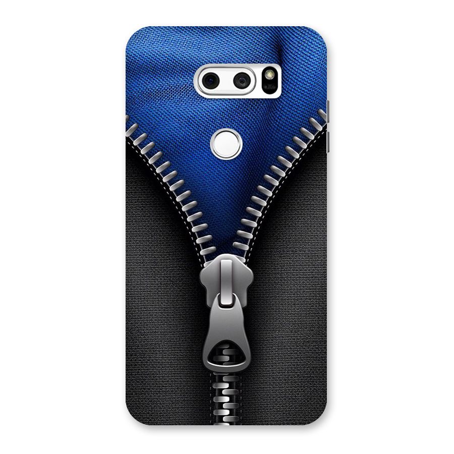 Blue Zipper Back Case for LG V30