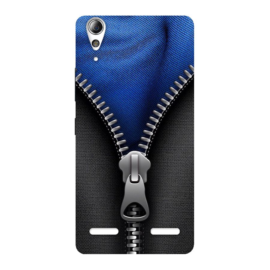Blue Zipper Back Case for Lenovo A6000 Plus