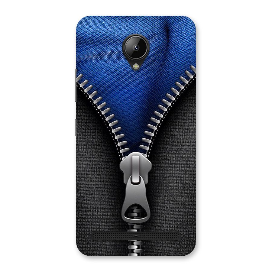 Blue Zipper Back Case for Lenovo C2