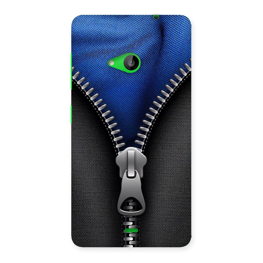 Blue Zipper Back Case for Lumia 535