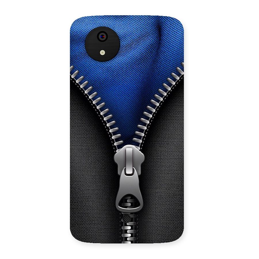 Blue Zipper Back Case for Micromax Canvas A1
