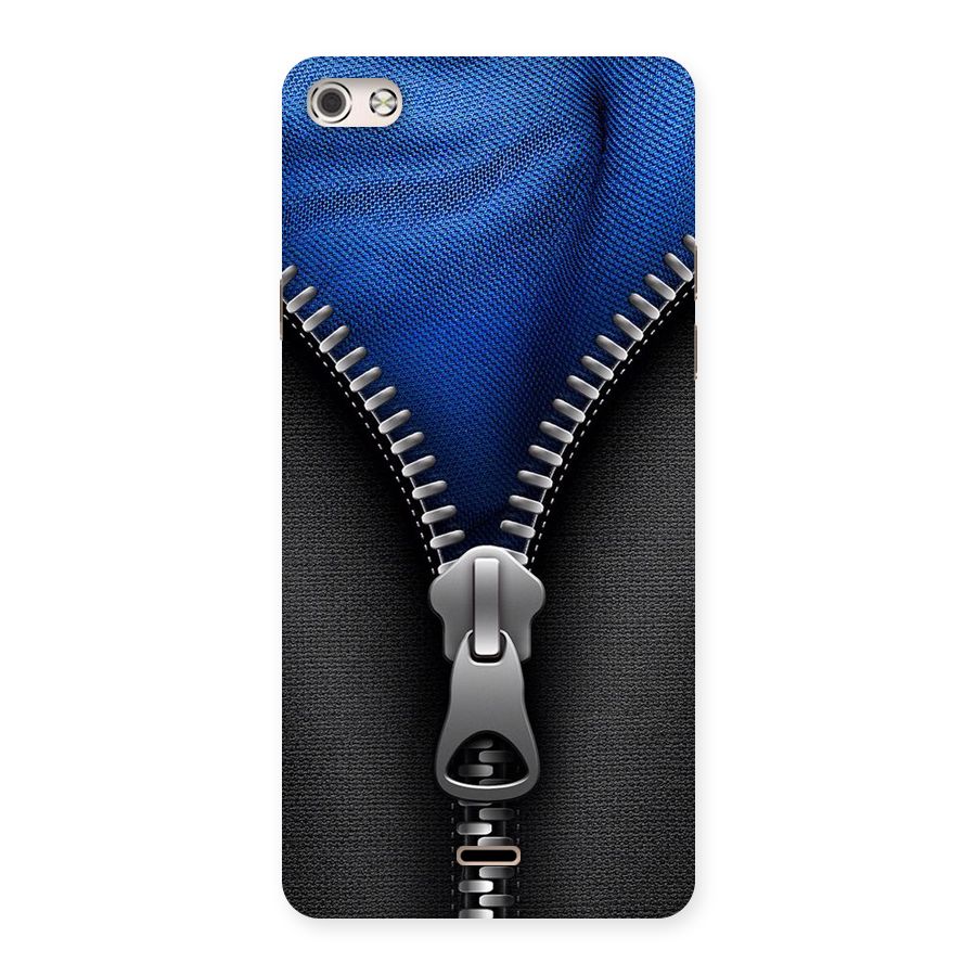 Blue Zipper Back Case for Micromax Canvas Silver 5