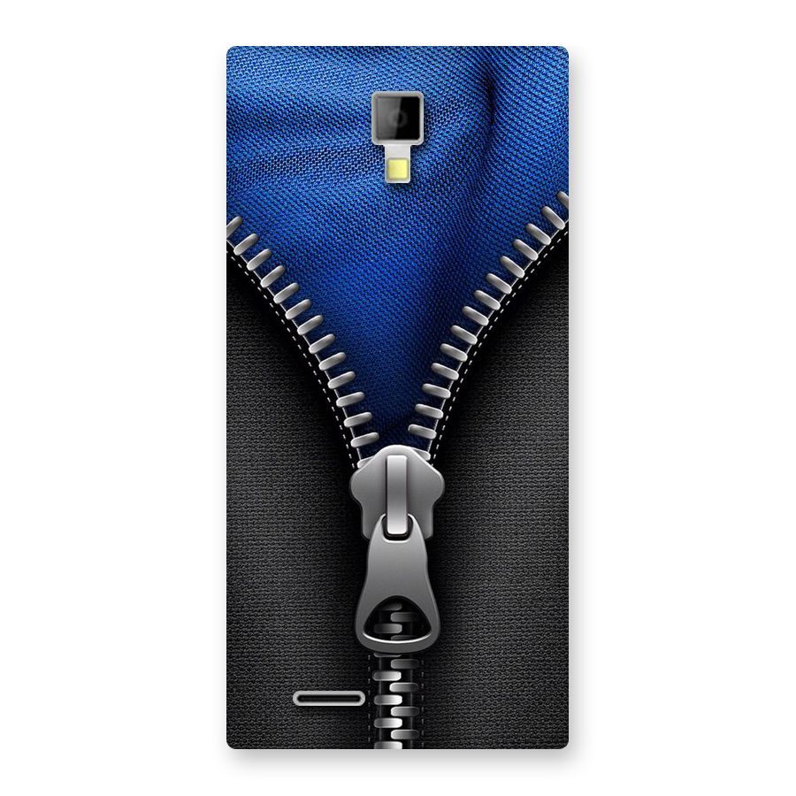 Blue Zipper Back Case for Micromax Canvas Xpress A99